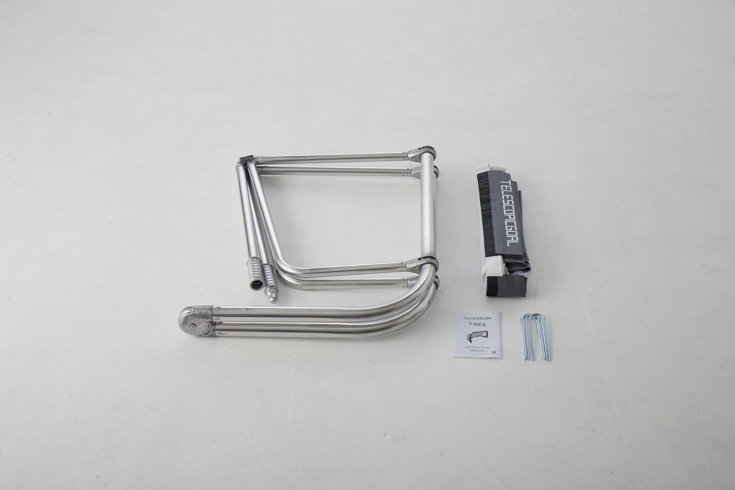 T-REX Foldable Aluminium Football Goal 1.5m x 0.9m (5'x3') Personalised Net Printing Available