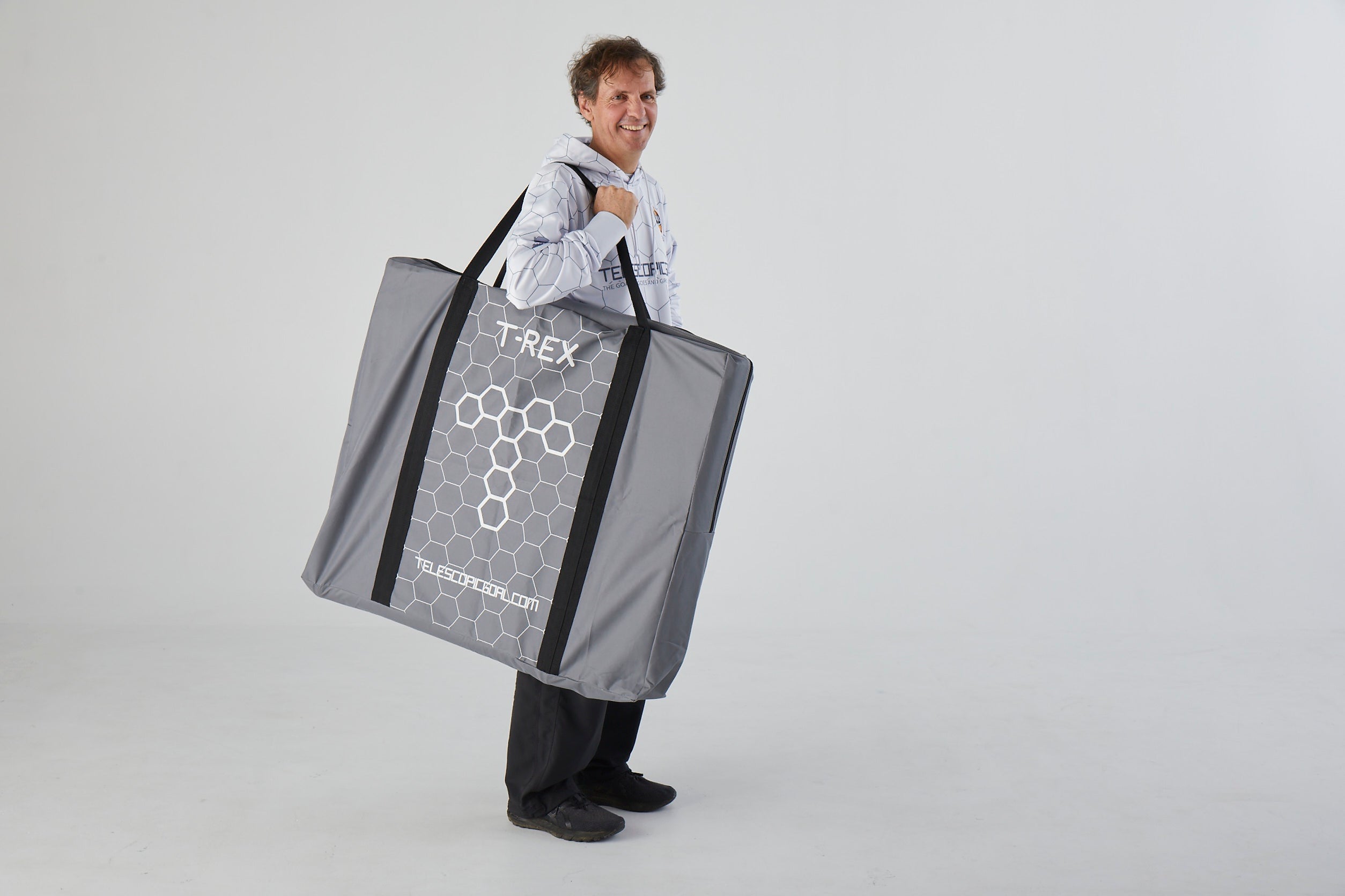 T-REX Foldable Aluminium Football Goal 1.5m x 0.9m (5'x3') Personalised Net Printing Available