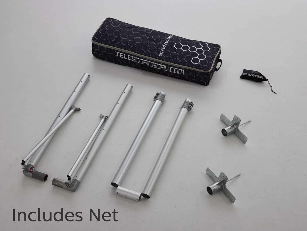 T2 Adjustable Football Goal - Aluminium Posts & Crossbar - Soft Grounds Only