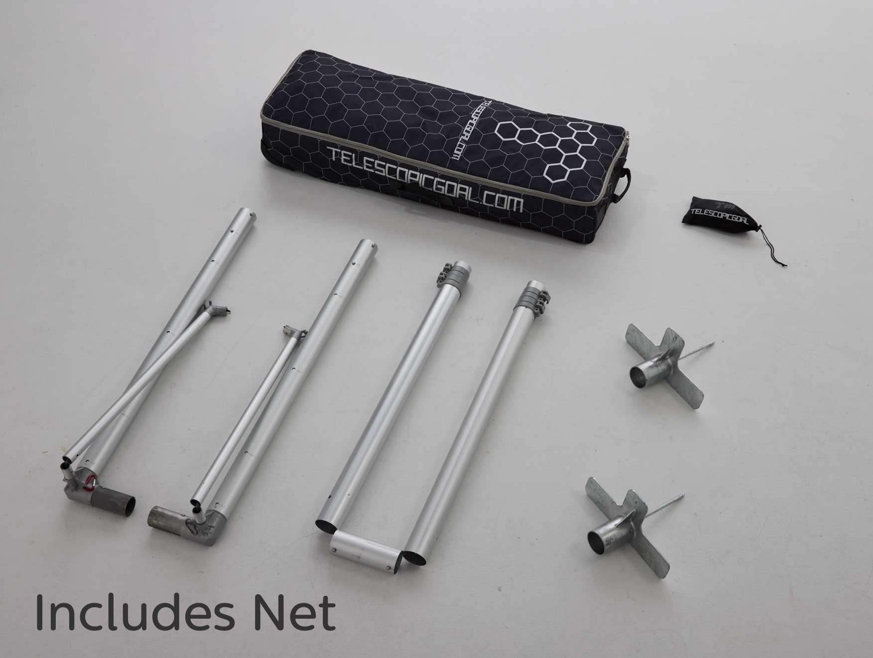 T2 Adjustable Football Goal - Aluminium Posts & Crossbar - Soft Grounds Only